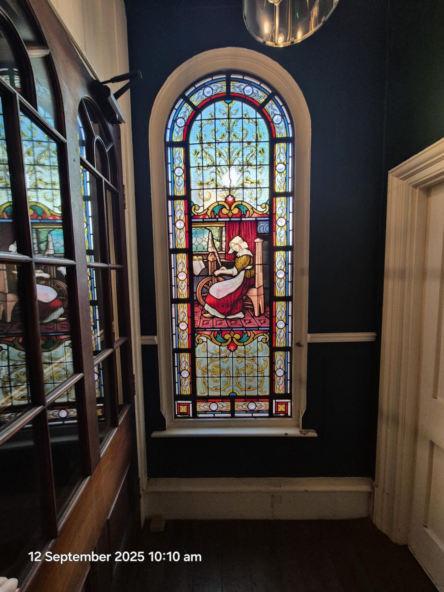 Stained glass window interior design